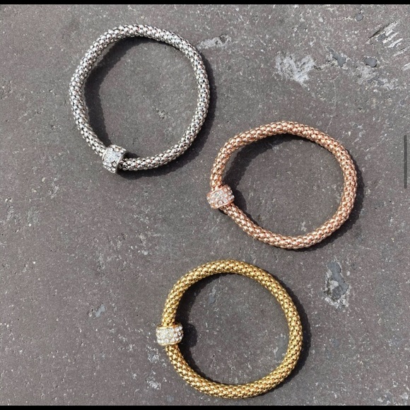 Stackable bracelets 3 tone (set) - Picture 5 of 5